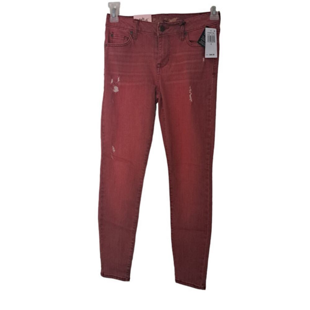 Body Sculpt Women's Mid-rise Ankle Skinny Super Slimmer Jeans 5/27 Pink NWT